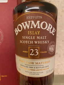 Bowmore 1989 23 Years Whisky Port Cask Bottled in 2013 Cask Strength -50.8%abv Single Malt Whisky