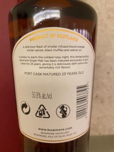 Bowmore 1989 23 Years Whisky Port Cask Bottled in 2013 Cask Strength -50.8%abv Single Malt Whisky